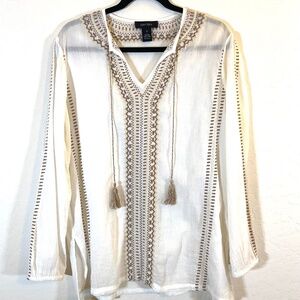 Karen Kane Boho Gorpcore Granola Earthy Women’s Small Peasant Top